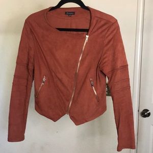 Faux Suede Cropped Jacket [L]